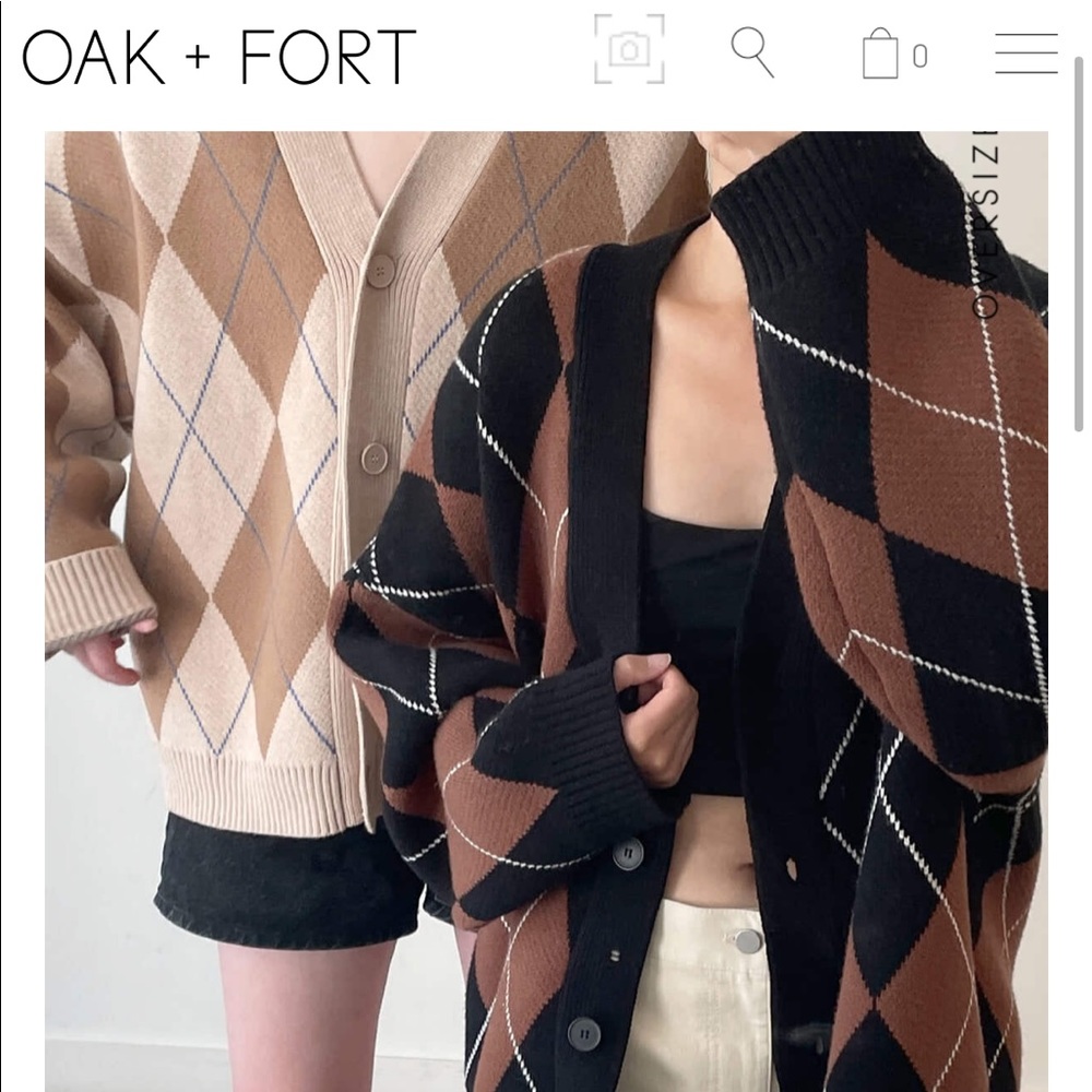 Oak + Fort Oversized Cardigan in size S - Picture 2 of 2